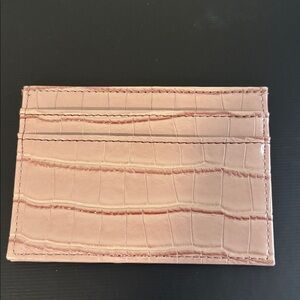 Pink Crocodile Embossed Card Holder